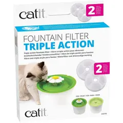 CATIT - Filtro Fuente Agua Flor 3 litros (2 Unidades) Gato.-