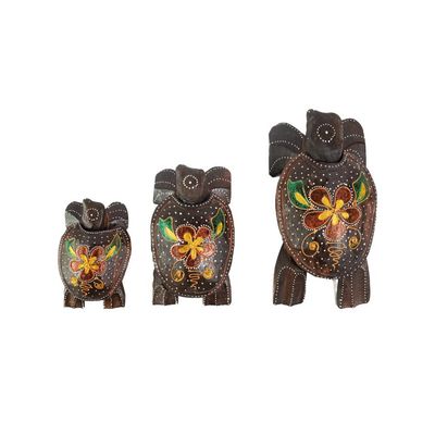 Imagen 2 del producto SET DE 3 TORTUGAS DECORATIVAS DE MADERA