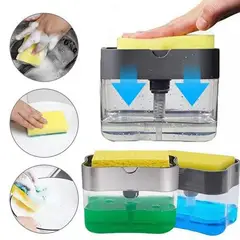 UNIVERSAL - DISPENSADOR DE JABÓN O DETERGENTE CON SOPORTE PARA ESPONJA