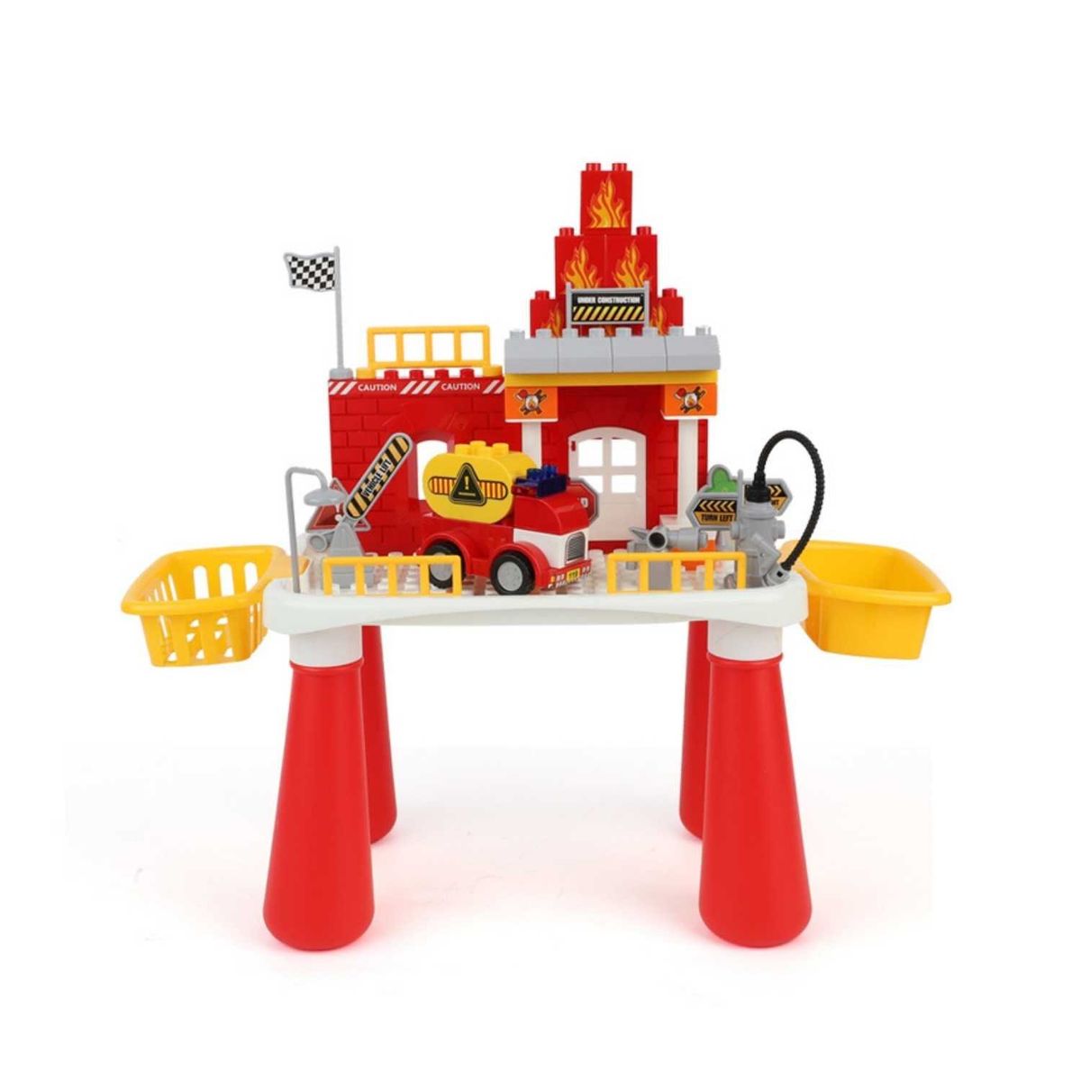 GENERICO - Mesa infantil de juegos bloques de Bomberos