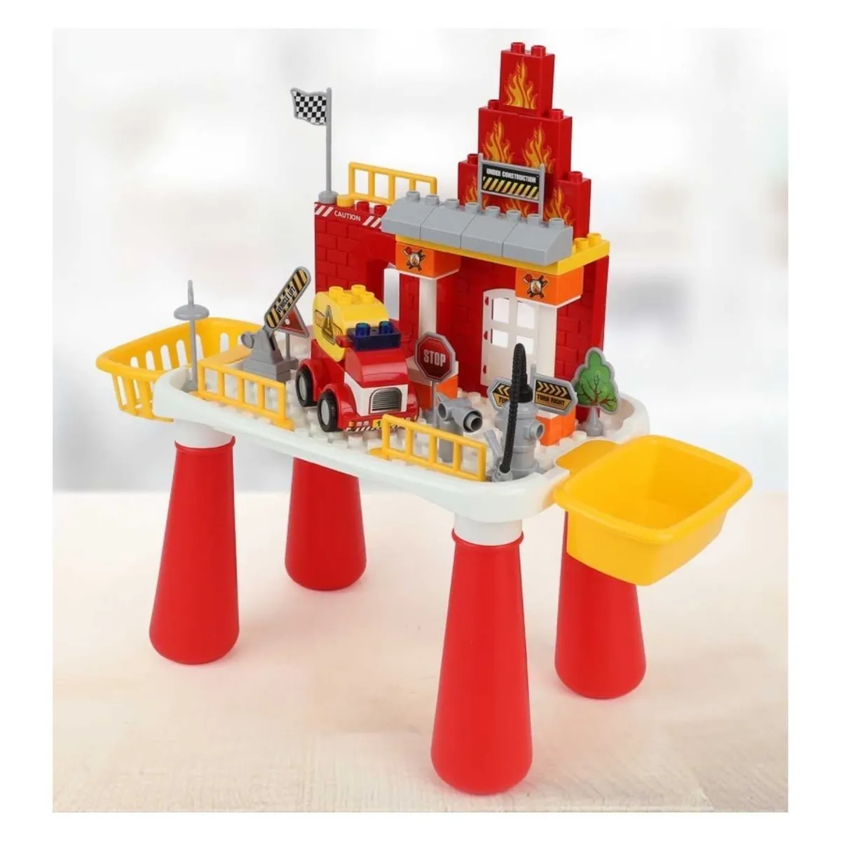 GENERICO - Mesa infantil de juegos bloques de Bomberos