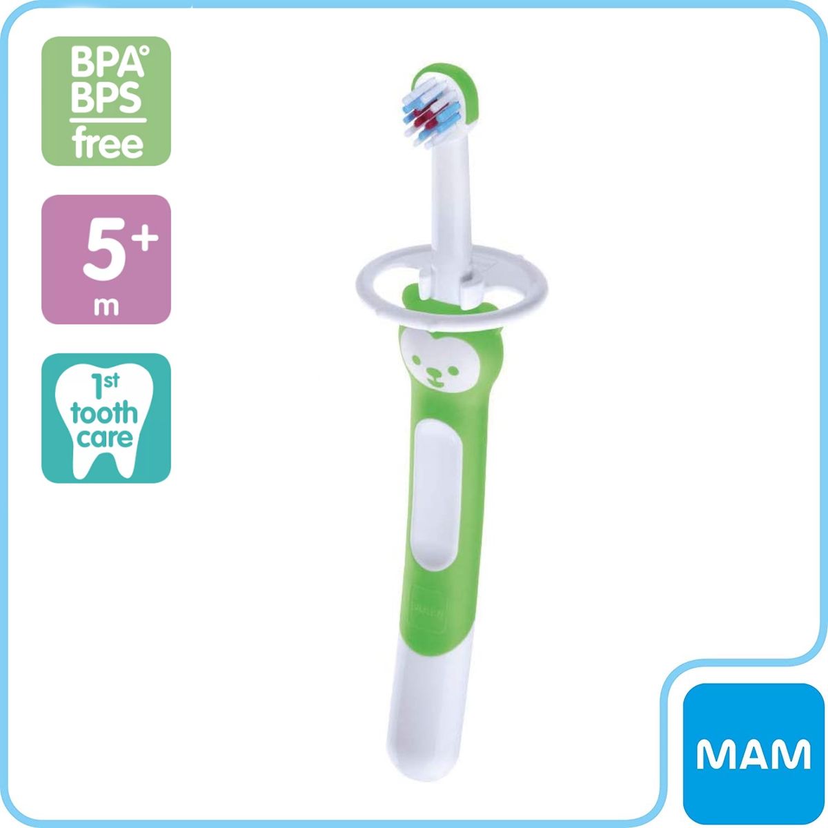 MAM - Cepillo De Entrenamiento Mam 5 Meses +, Verde