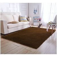 Alfombra peluda 1.8 x 2 M - Café Liso