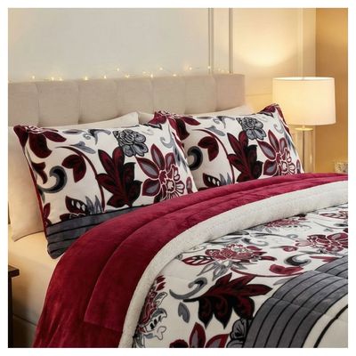 Imagen 2 del producto Cobertor Chiporro Invierno 2 Plazas - Burdeo Hojas M1522