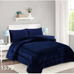 GENERICO - Cobertor Chiporro Invierno 2 Plazas - Azul Marino M1379