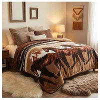 Cobertor Chiporro Invierno 2 Plazas - Café Caballos ME-M19