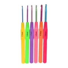 OEM - Set Crochet Ergonómico 6 Unidades - 2,5/ 3/ 3,5/ 4/ 4,5/ 5mm
