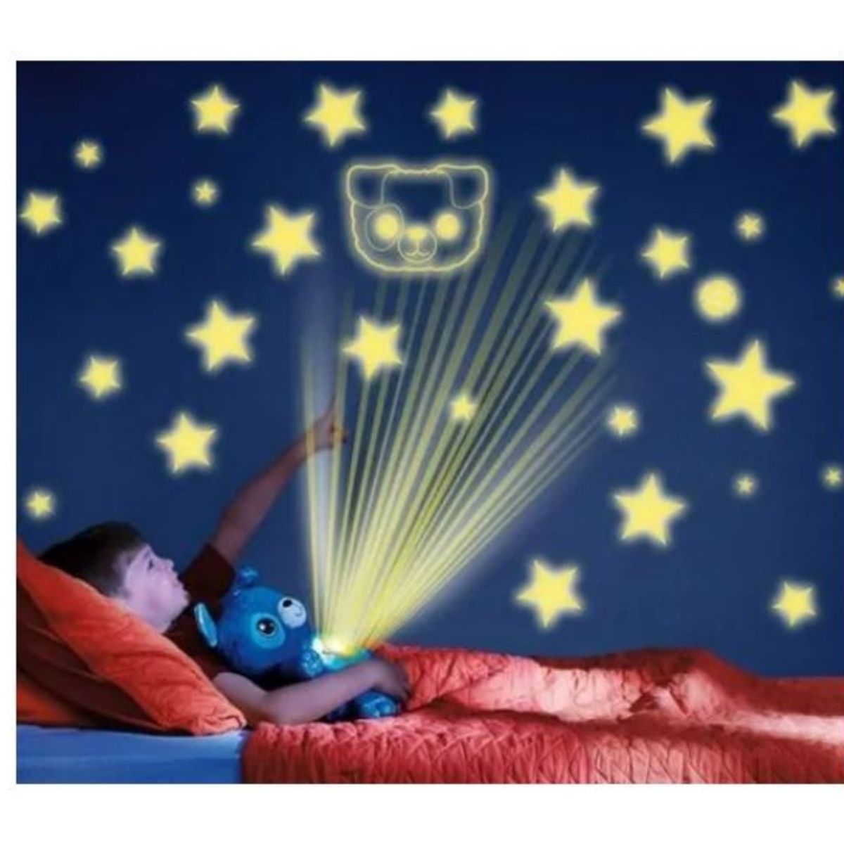 GENERICO - Peluche Proyector Luz Espanta Cuco Osos Dormir