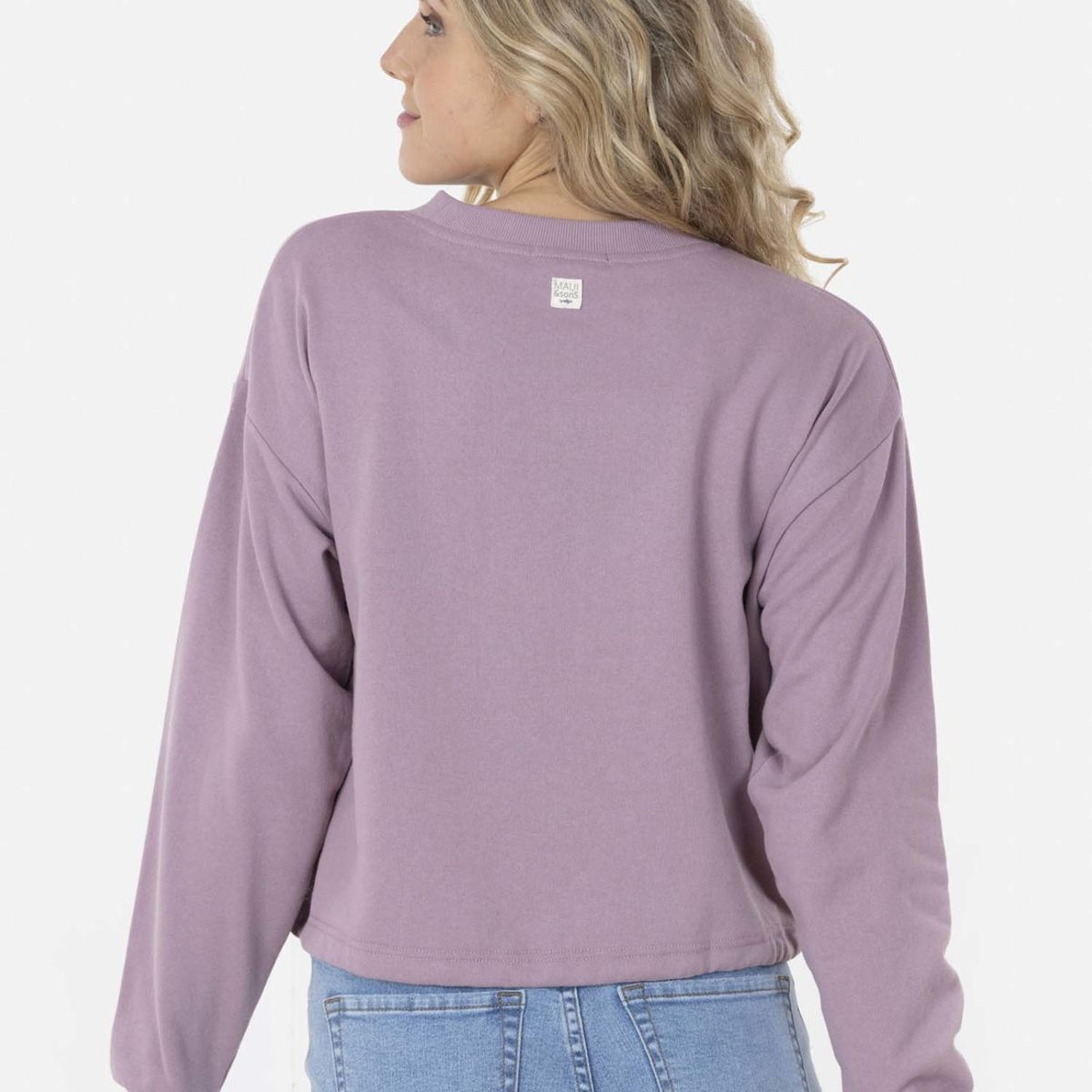 MAUI AND SONS - Poleron SURF DPT CREW Mujer Rosado Maui and Sons