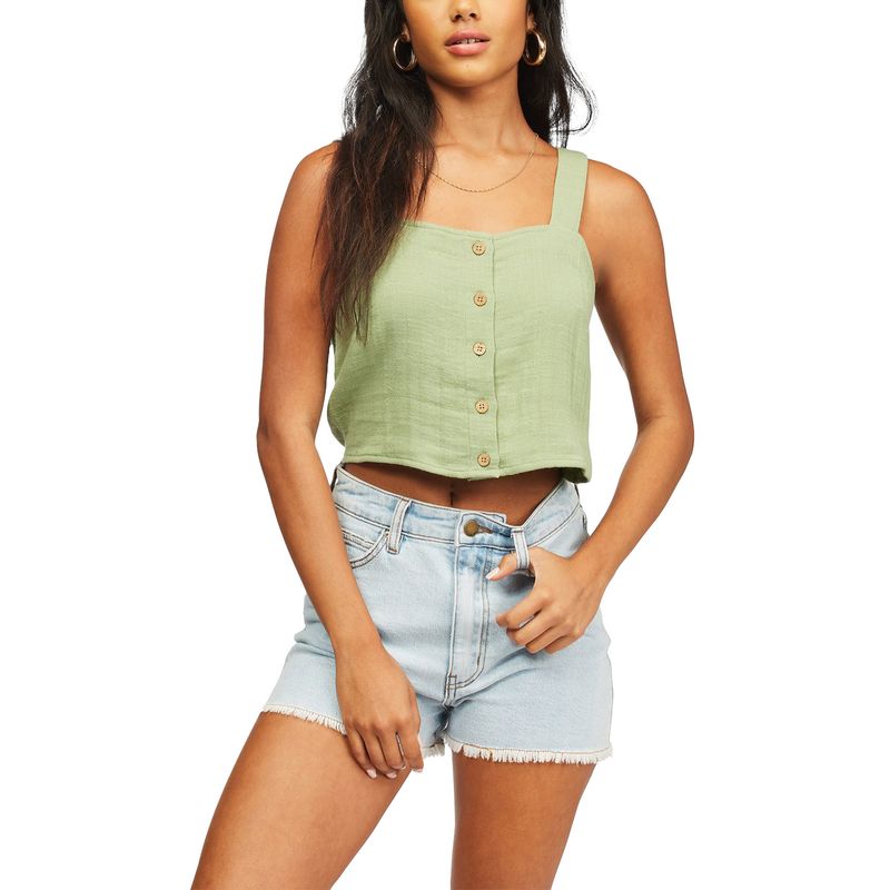 BILLABONG - Blusa S/M Mujer East Side Verde BILLABONG