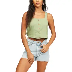 BILLABONG - Blusa S/M Mujer East Side Verde