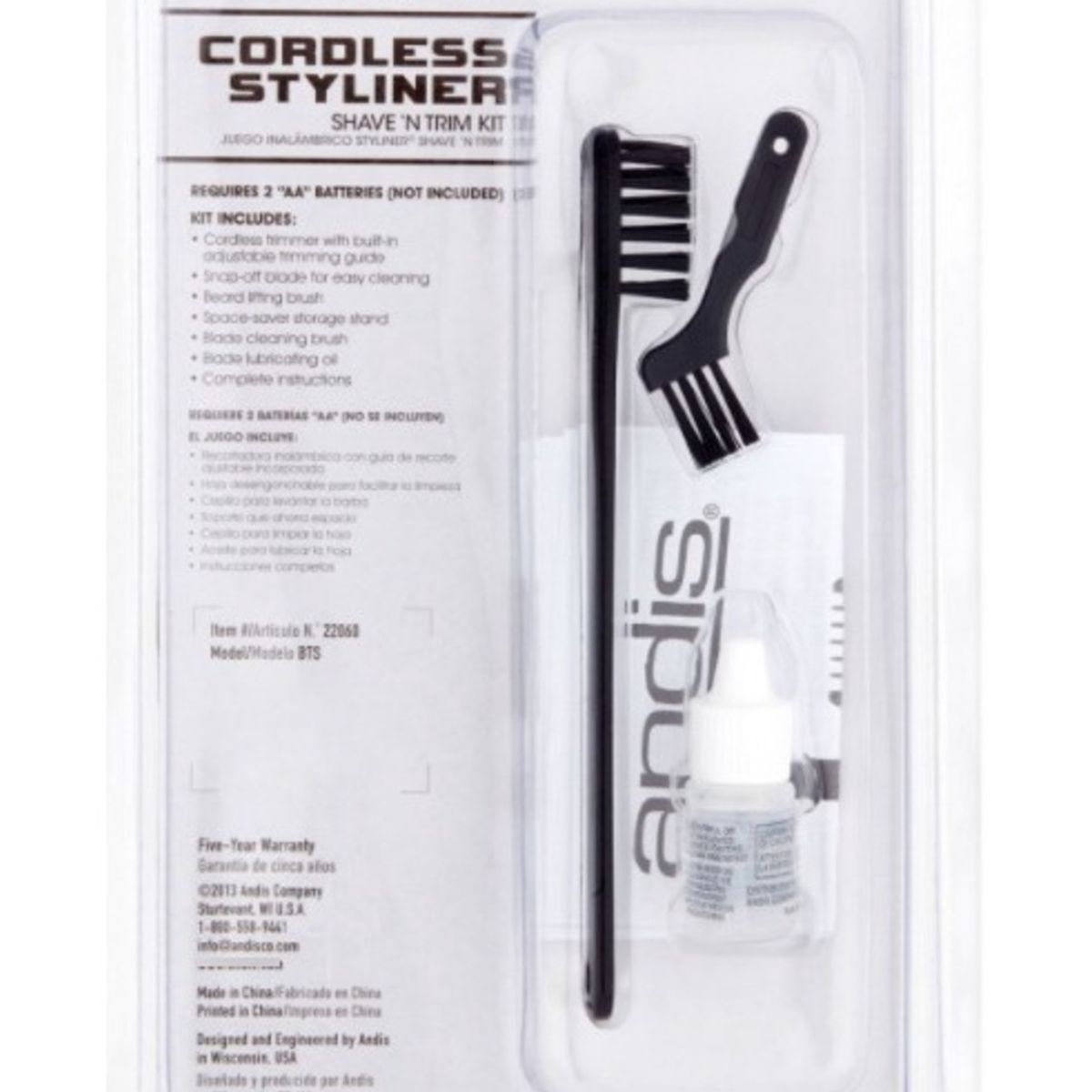 ANDIS - KIT DE AFEITADO Y CORTE PARA HOMBRE ANDIS SIN CABLE ANDIS