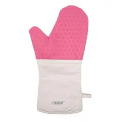 KEEP - Guante de Cocina Silicona Rosa 18 cm x 34 cm