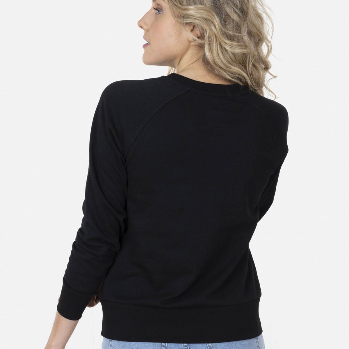 MAUI AND SONS - Poleron MYSTICAL EYE CREW Mujer Negro Maui and Sons