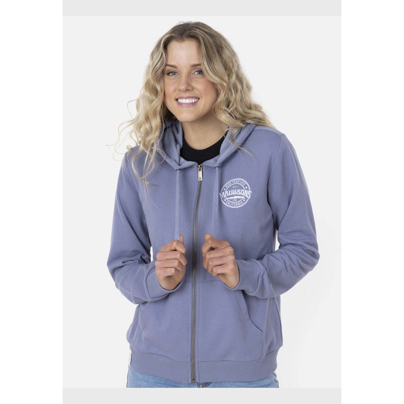 MAUI AND SONS - Poleron Fullzipper RIDE YOUR POWER FZ Mujer Azul Maui and Sons