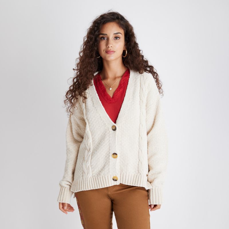 CURVI - Cardigan Chenille Con Botones CURVI