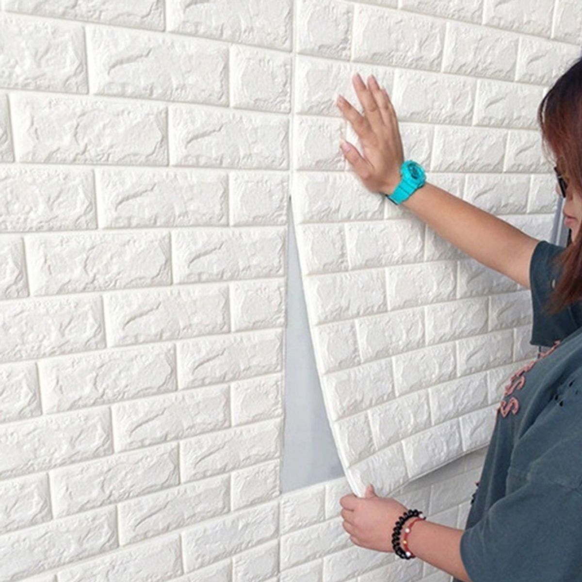 CRUSEC - Pack 10 Lamina Papel Mural Autoadhesivo 3d