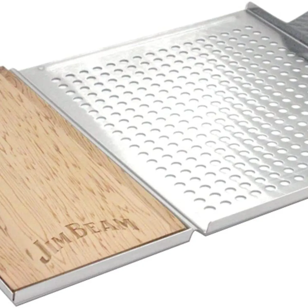 JIM BEAM - Topper Acero Inoxidable Con Tabla Madera