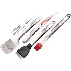 JIM BEAM - Set Parrillero 5 Piezas Acero Inoxidable
