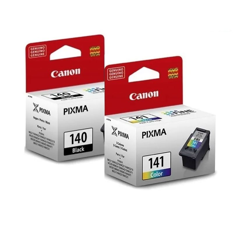 CANON - 2 Tintas Canon Genuinas Pg-140 + Cl-141 Mg2110/mg3110 C/iva