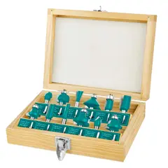 TOTAL TOOLS - Kit Set Juego De Fresas 12 Piezas 8mm Tupi Router