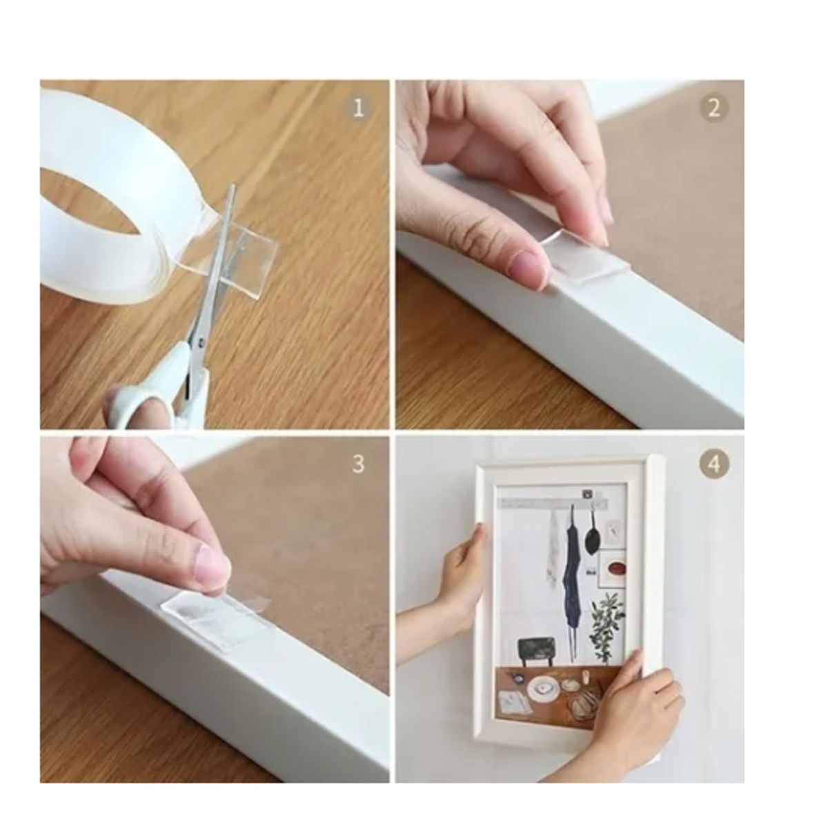 GENERICO - Pack X2 Cinta Doble Contacto Cinta Doble Faz Cinta Magica