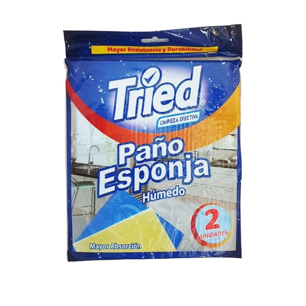 GENERICO - Paño esponja Húmedo Tried 2 unidades