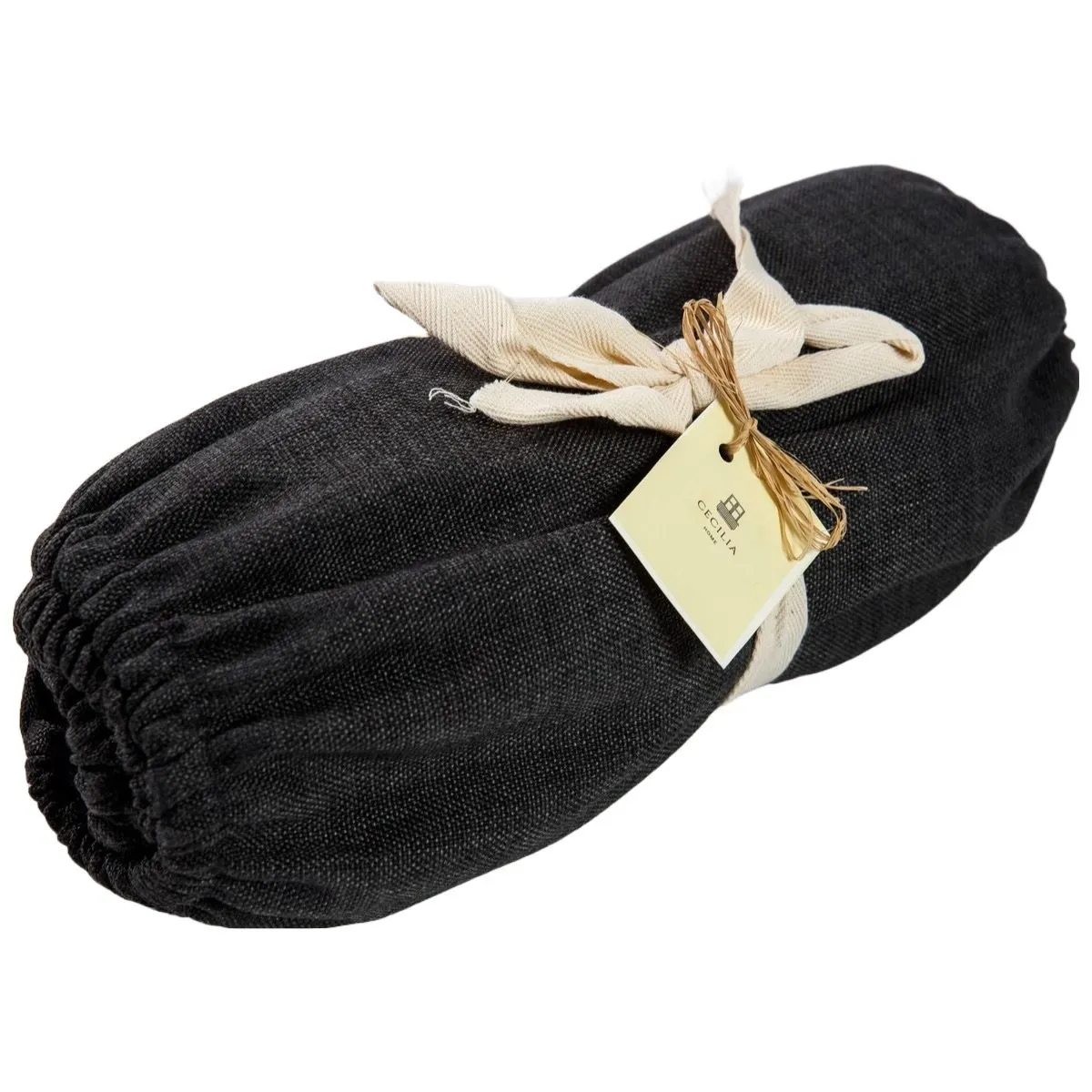 CASA CECILIA - Faldón Elasticado Nido 1.5 Plaza Gris Oscuro Casa Cecilia