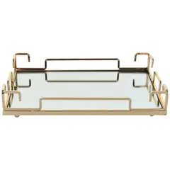 MALLORCA - Centro de Mesa Decorativo Augsburgo Rectangular Gold