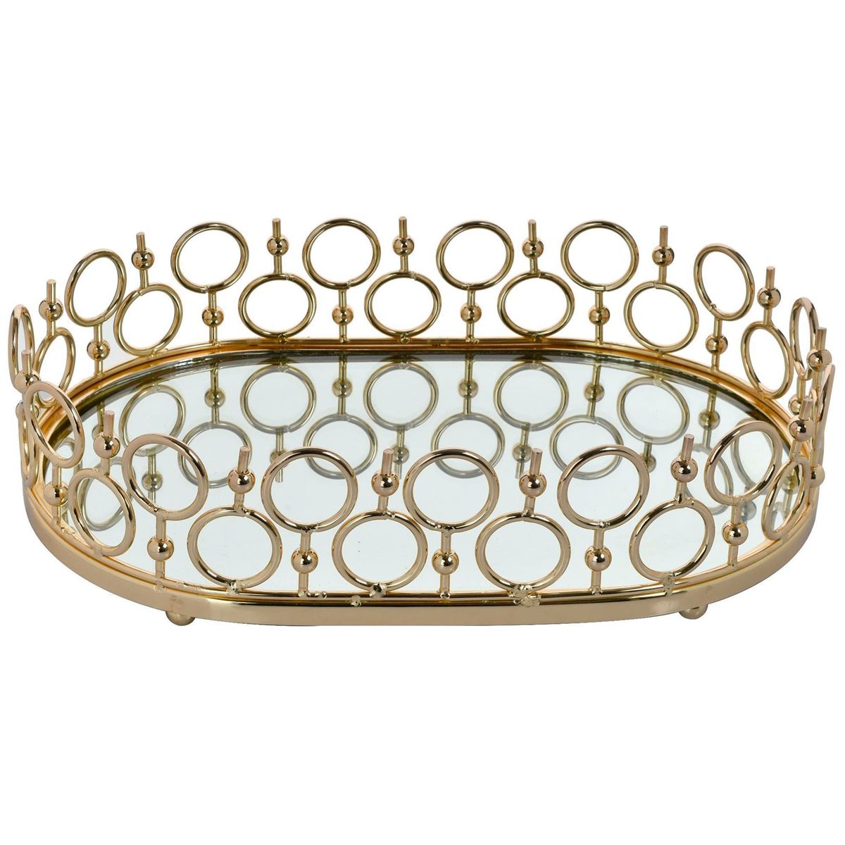 MALLORCA - Centro de Mesa Decorativo Amberes Ovalada Gold