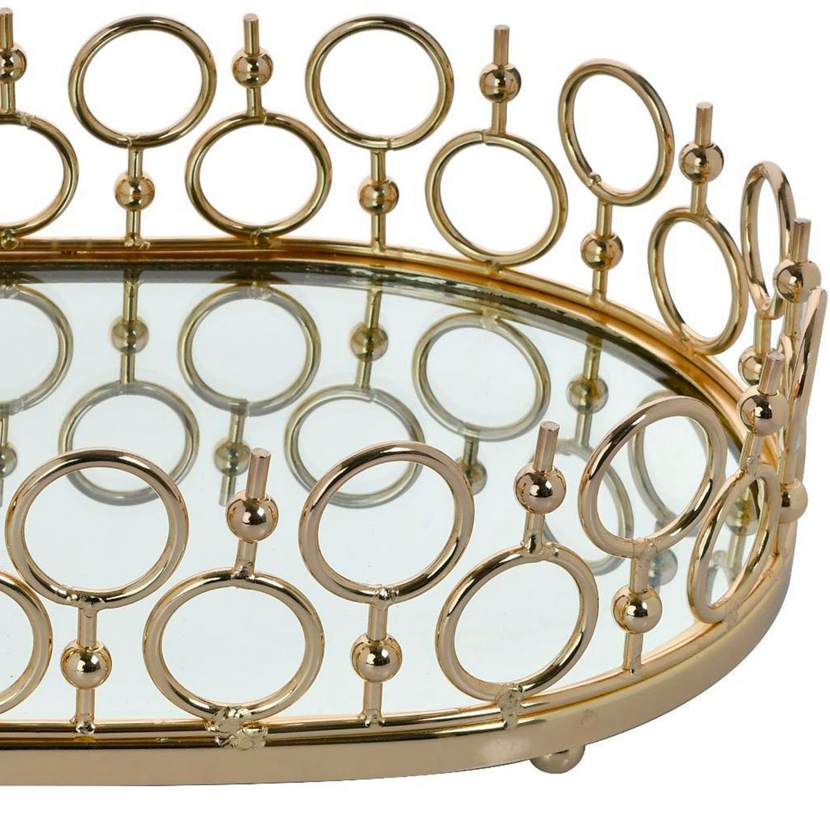 MALLORCA - Centro de Mesa Decorativo Amberes Ovalada Gold