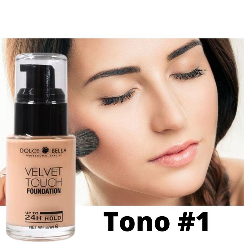 DOLCE BELLA - Base tacto aterciopelado 24 horas de duración tono 001.-