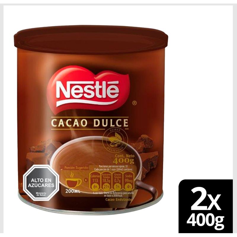 NESTLE - Chocolate En Polvo Nestlé® 400g X2 Tarros