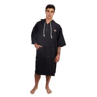 Poncho Reciclado Negro / Poncho Surf