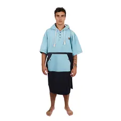 KANO - Poncho Terry Negro Azul / Poncho Surf