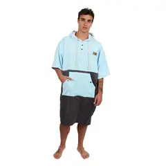 KANO - Poncho Terry Negro Celeste / Poncho Surf