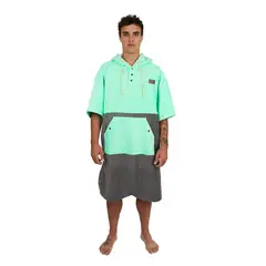 KANO - Poncho Terry Negro Verde / Poncho Surf