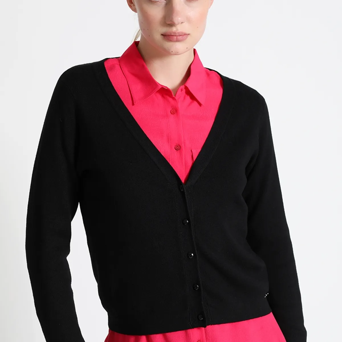 LIOLA - Cárdigan Tejido Negro Liola