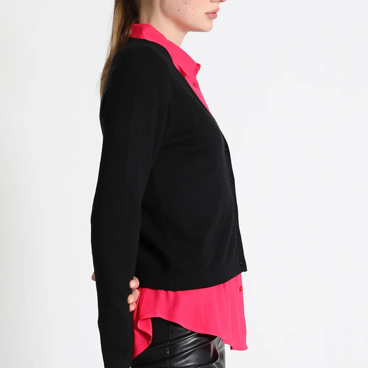 LIOLA - Cárdigan Tejido Negro Liola