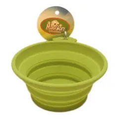 MASCAN - Plato Plegable Silicona Simple Verde Para Perro M
