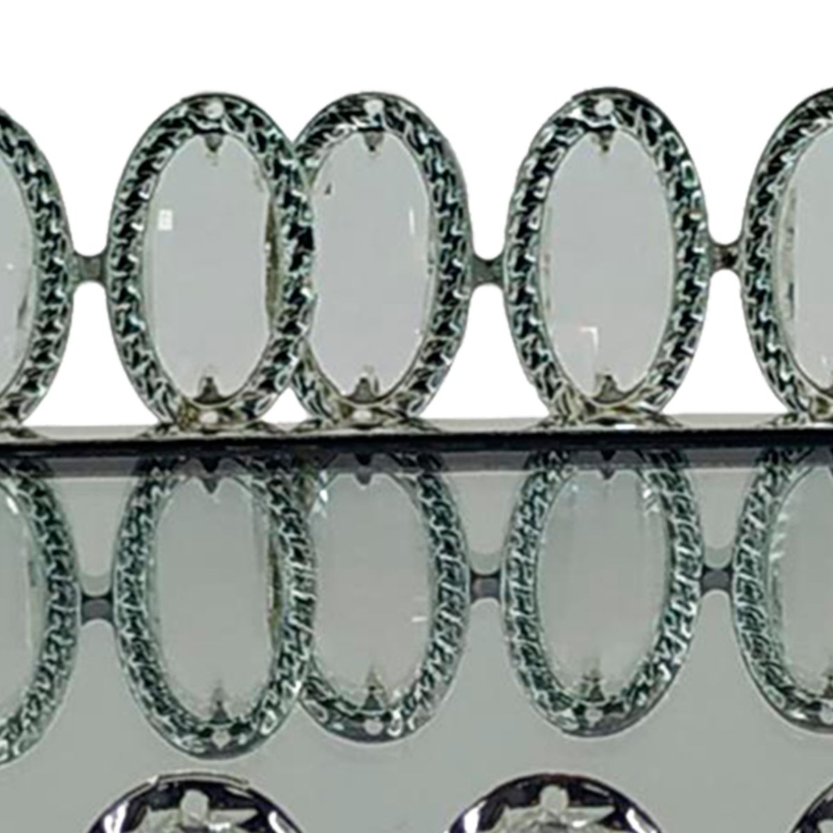 MALLORCA - Centro de Mesa Decorativo Verdún Ovalada Silver