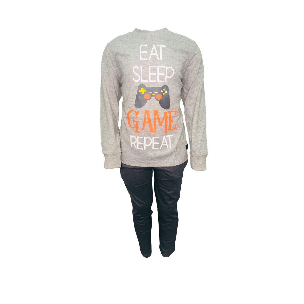 MON AMOUR - Pijama Algodón Largo Niño Eat Sleep Mon Amour