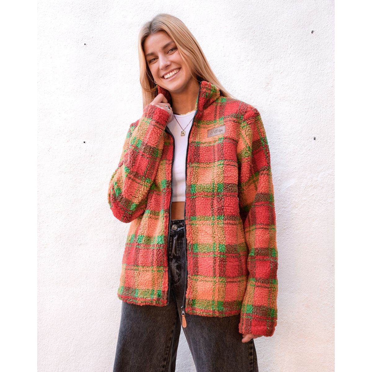 HILL UP - CHAQUETA PLAIDS ORANGE