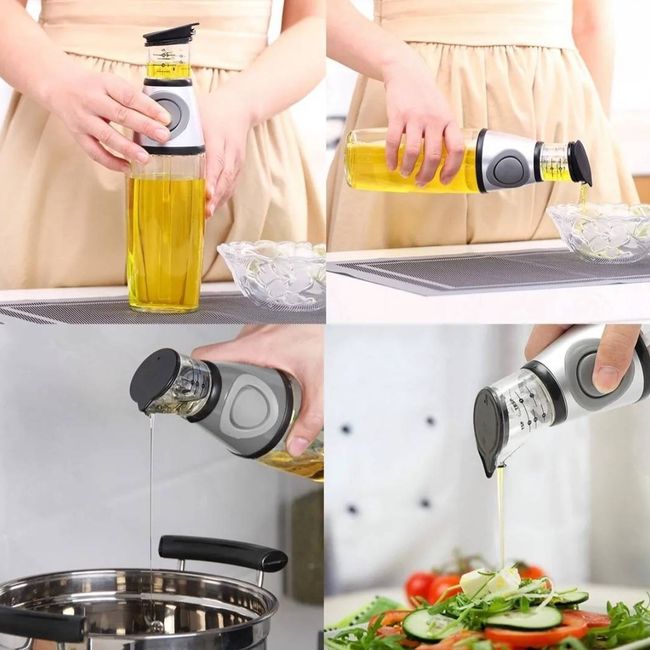 UNIVERSAL - BOTELLA VIDRIO DISPENSADOR ACEITE VINAGRE 500 ML JJ-37