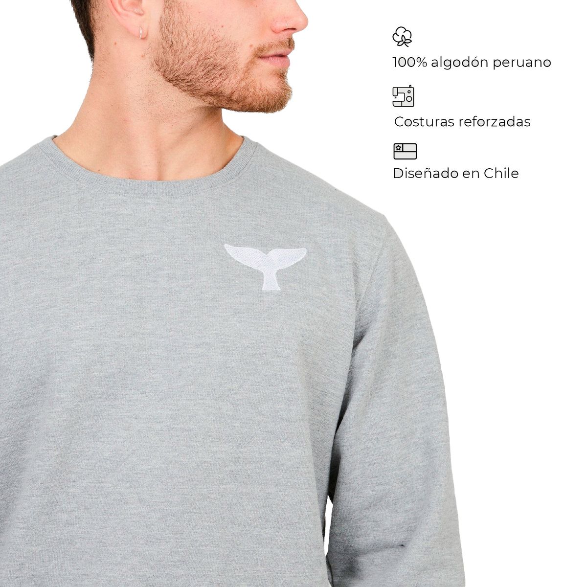 KANO - Polerón Hombre Aleta Gris