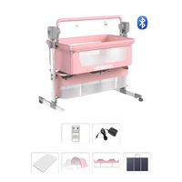 Cuna Colecho Mecedora Eléctrica Rosada