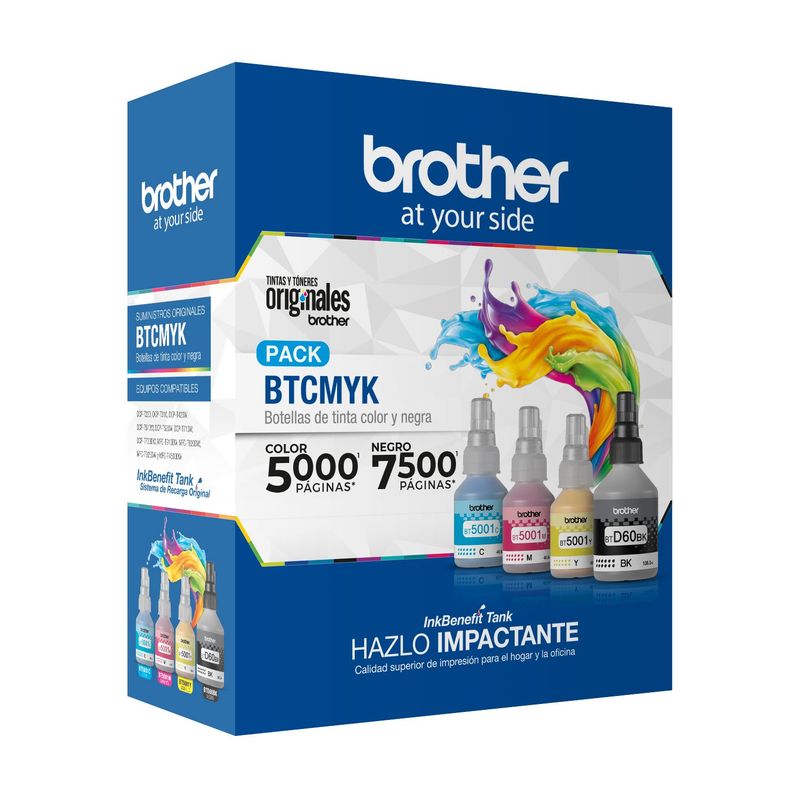 BROTHER - Pack de Tintas Originales Brother BT5001 - Multicolor