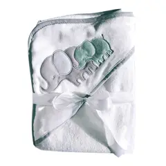 MINI ME - Toalla algodón para bebé con Capucha blanca