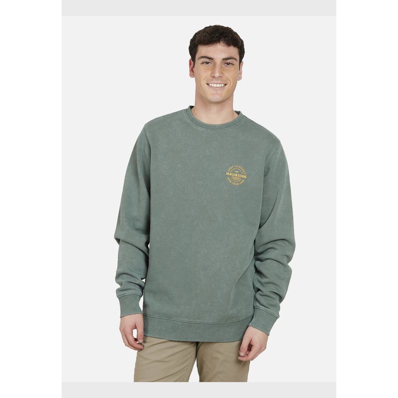 MAUI AND SONS - Poleron L.A. CALIFORNIA GRADIENT Hombre Verde Maui and Sons