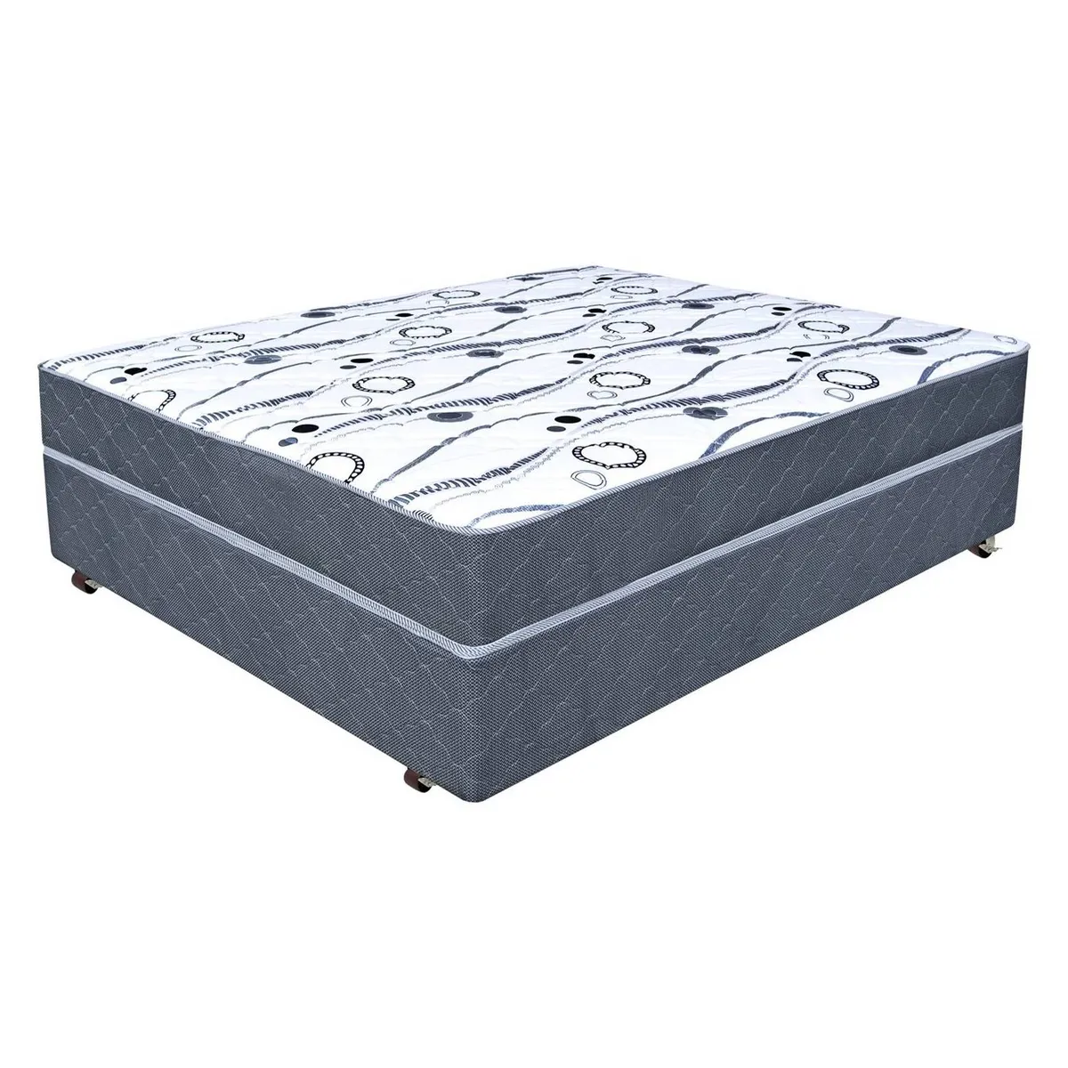 SPOMO - Box Americano T3500 2 Plazas Grafito, Base normal